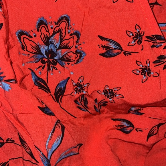 NWT Gap floral red coral wrap dress - Picture 4 of 4